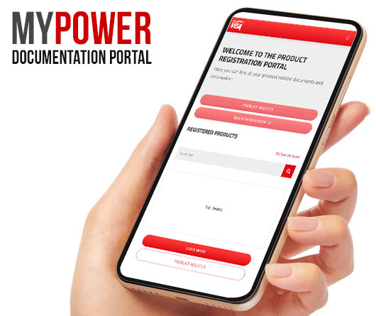 my power: registre su producto para tener un acceso completo a toda la documentación de la máquina 